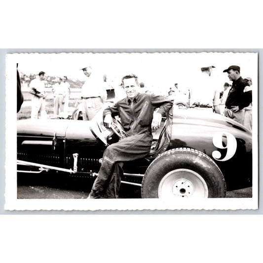 McGrath Auto Racing Car #9 Milwaukee 200 August 1951 Candid 3.5" x 5.5" Photo