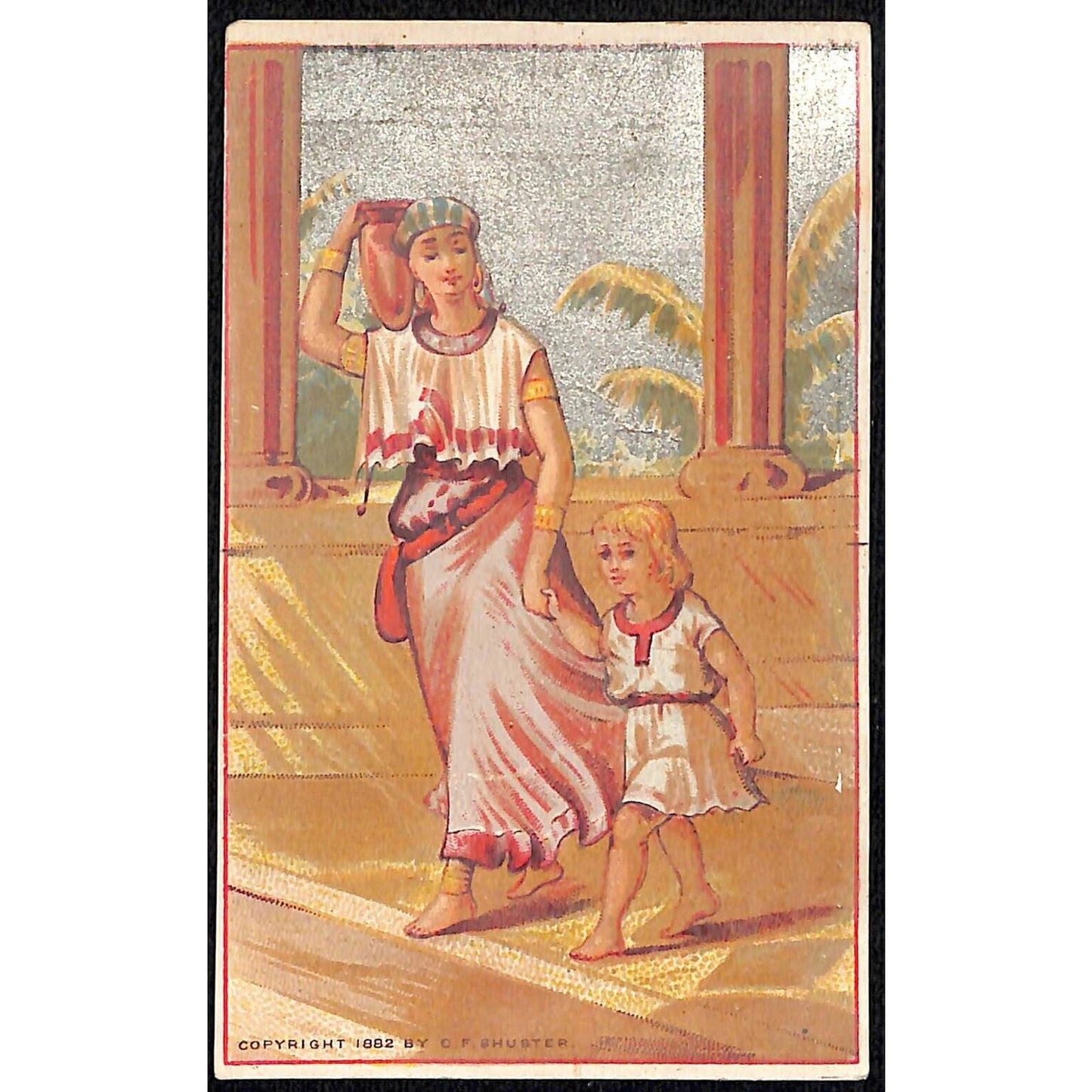 Baptist Sunday School Entertainment Program 1882 Victorian Trade Card