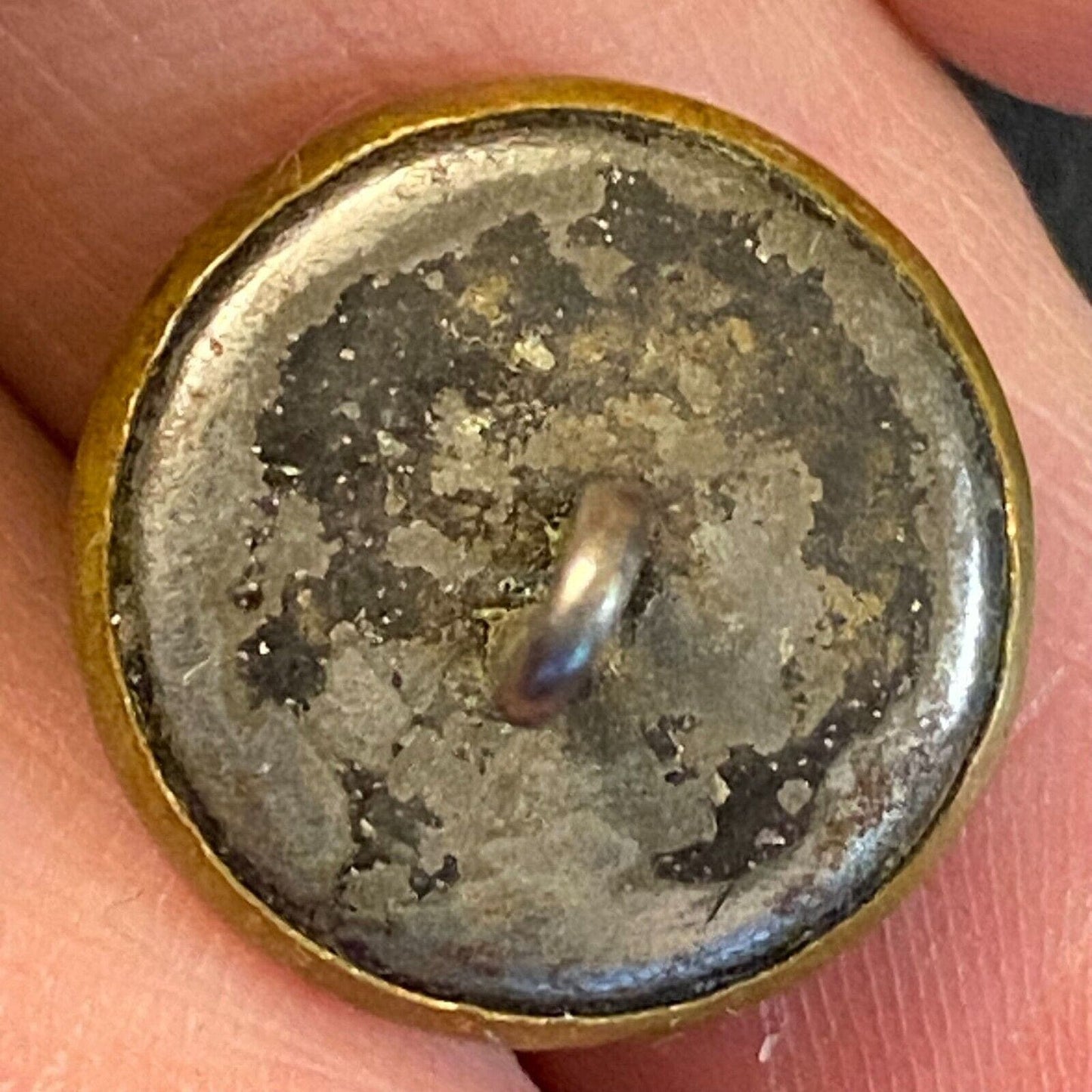 Locomotive & Car Pictorial Railroad Uniform Button 15.3mm - Indented