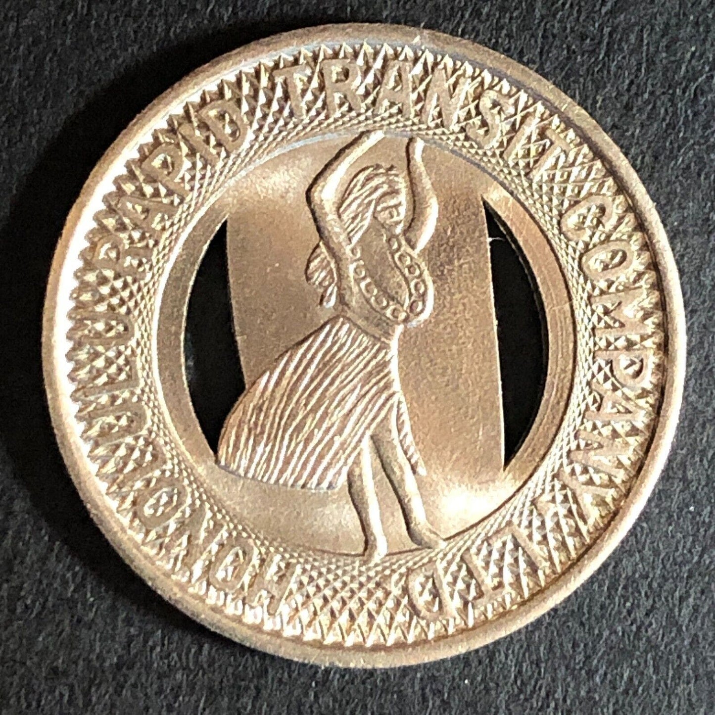 Honolulu Rapid Transit Co. Ltd. 1951 WM Hula Girl Token 23mm VGC