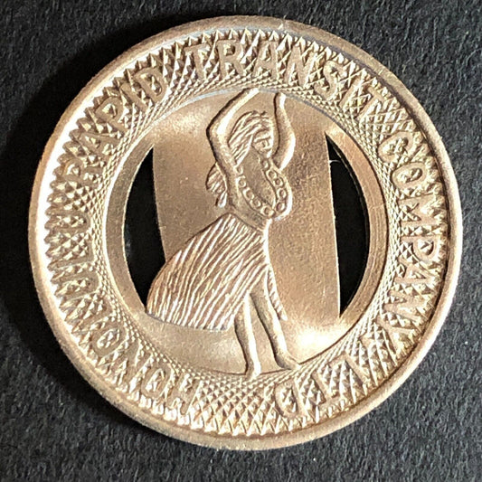 Honolulu Rapid Transit Co. Ltd. 1951 WM Hula Girl Token 23mm VGC