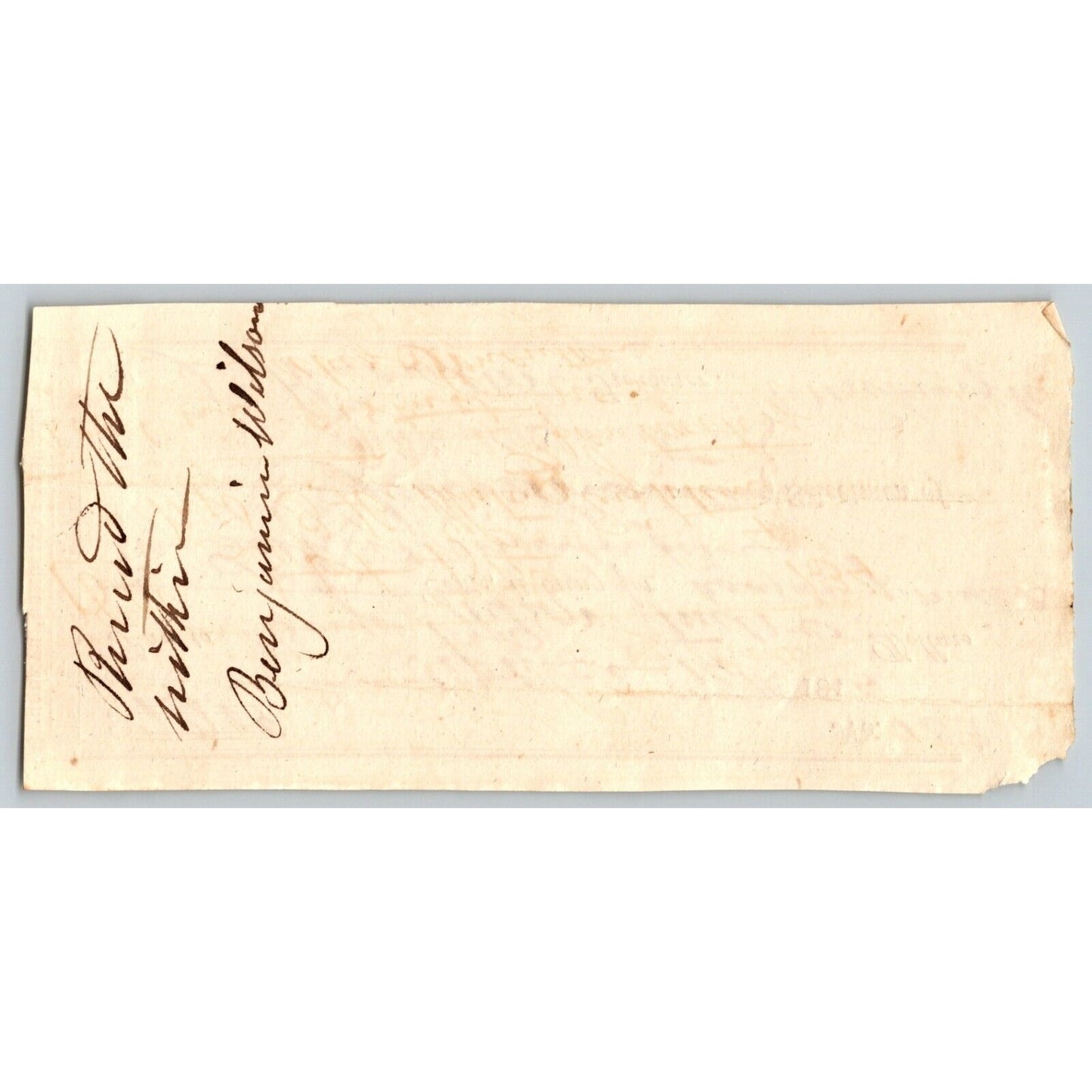 1844 Jabez Knowlton* Newburgh ME Town Check to Benjamin Wilson for Boarding