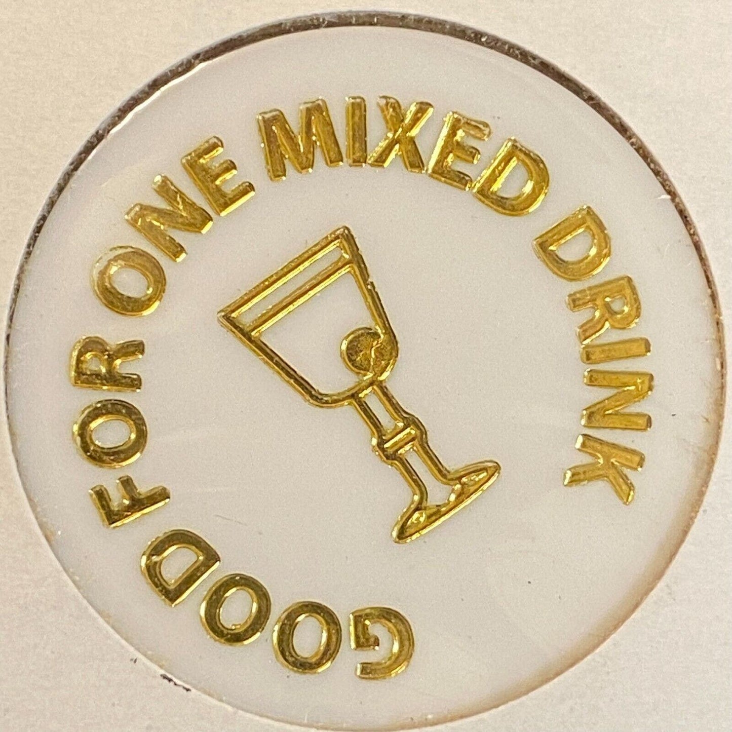 Morrisdale, PA Moose Lodge 97 c1980's Plastic "G/F One Mixed Drink" White Token