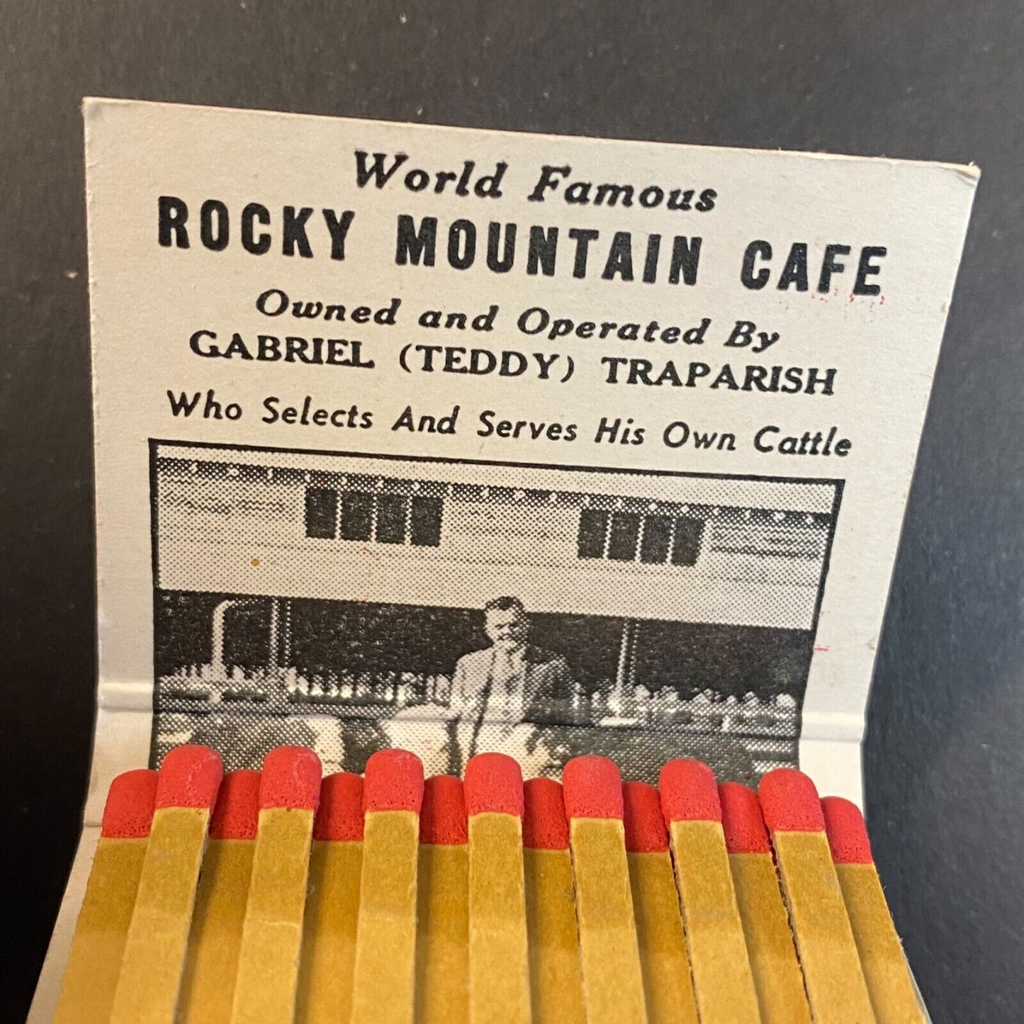 Butte, MT Rocky Mountain Cafe Full c1960's Matchbook VGC Scarce