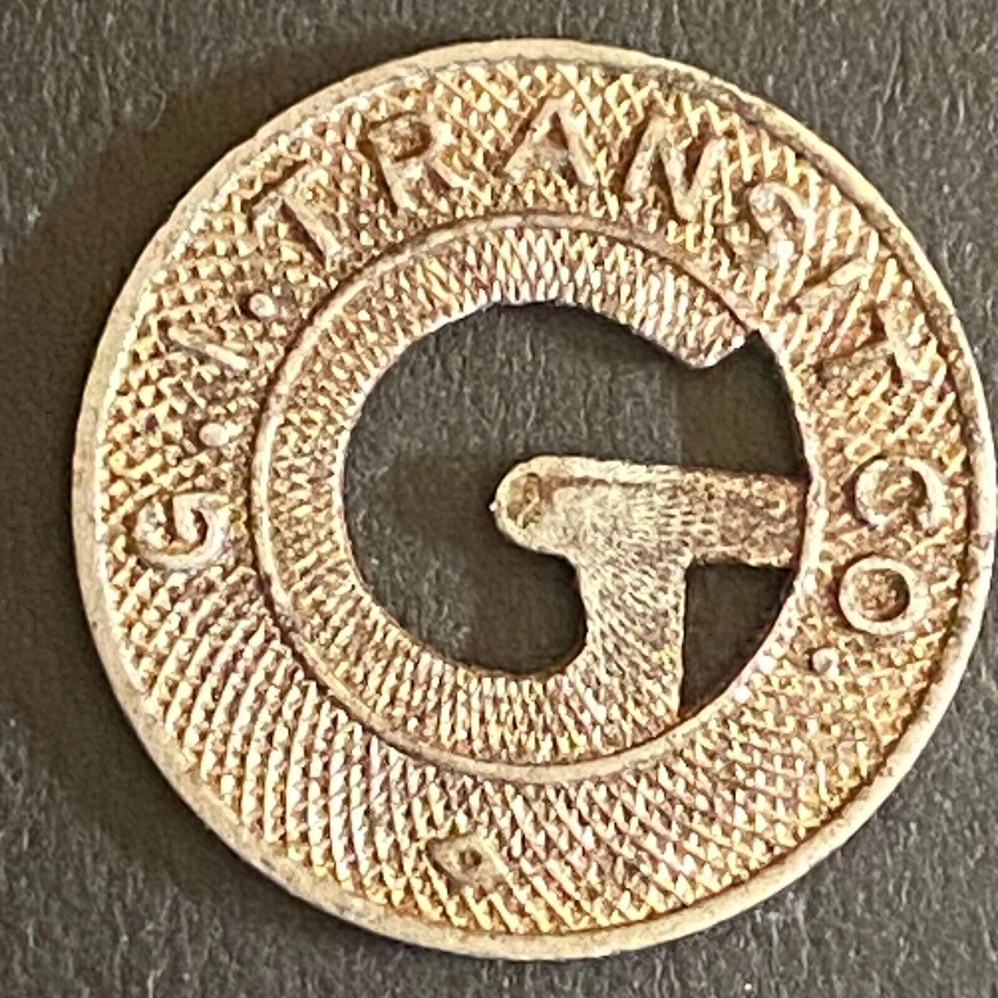 G.I. Transit Grand Island Nebraska G/F One Fare Token 16mm