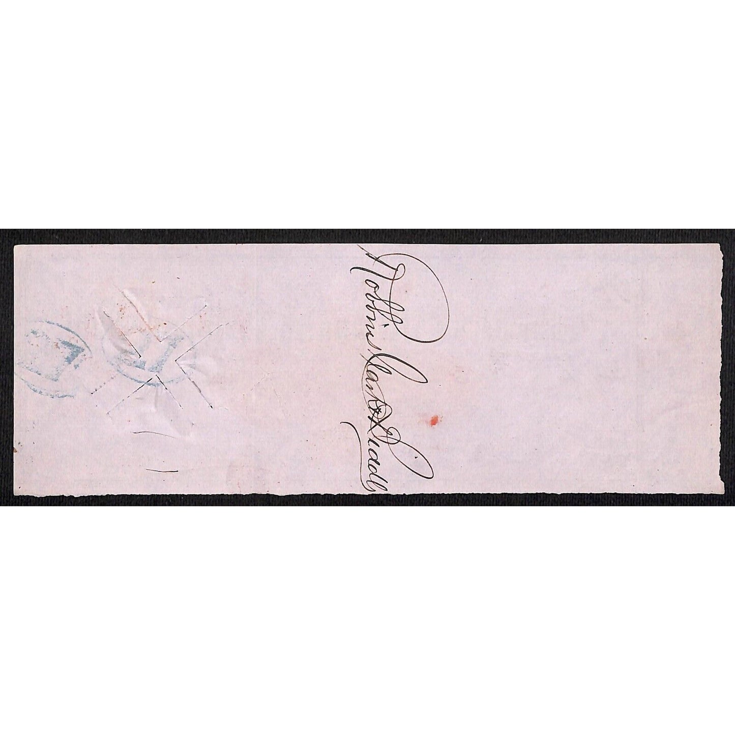 Farmers and Mechanics National Bank NYC 1873 Bank Check w/ Rev. Stamp