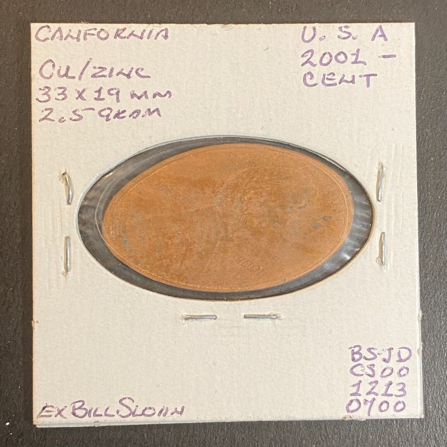 Disneyland / Union Bank of California Train 2001 Elongated Penny