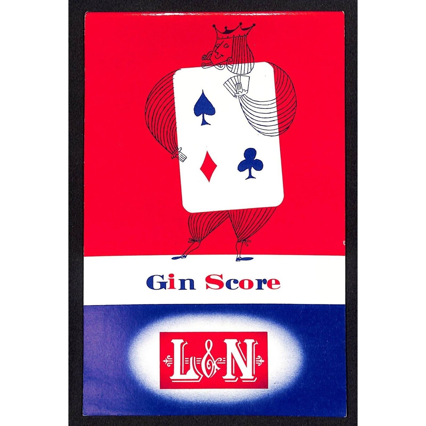 Louisville & Nashville Railroad NOS 1955 Gin Score Booklet w/ Hertz Ad 13pp VGC