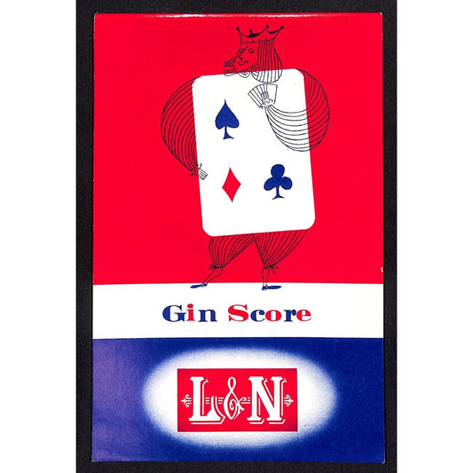 Louisville & Nashville Railroad NOS 1955 Gin Score Booklet w/ Hertz Ad 13pp VGC