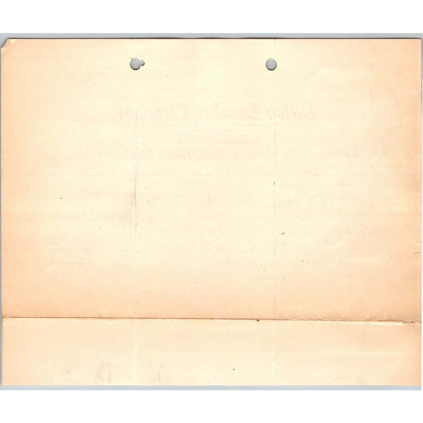 Dillon, MT Dillon Lumber Company Lath Shingles Sash Billhead G.T. Paul*