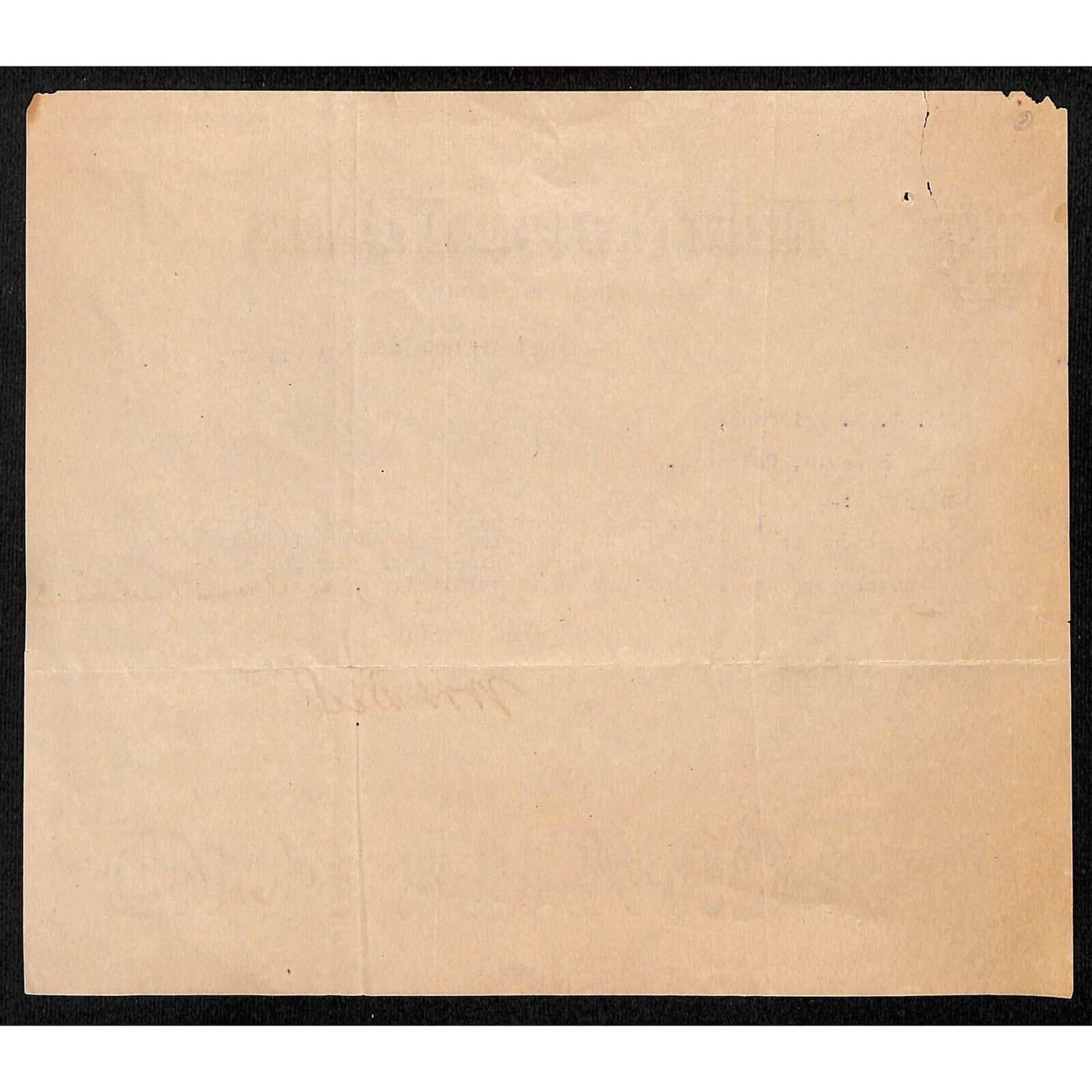 First National Bank Okemah, OK (w/ I.T. Strike-out) 1908 TLS Letterhead