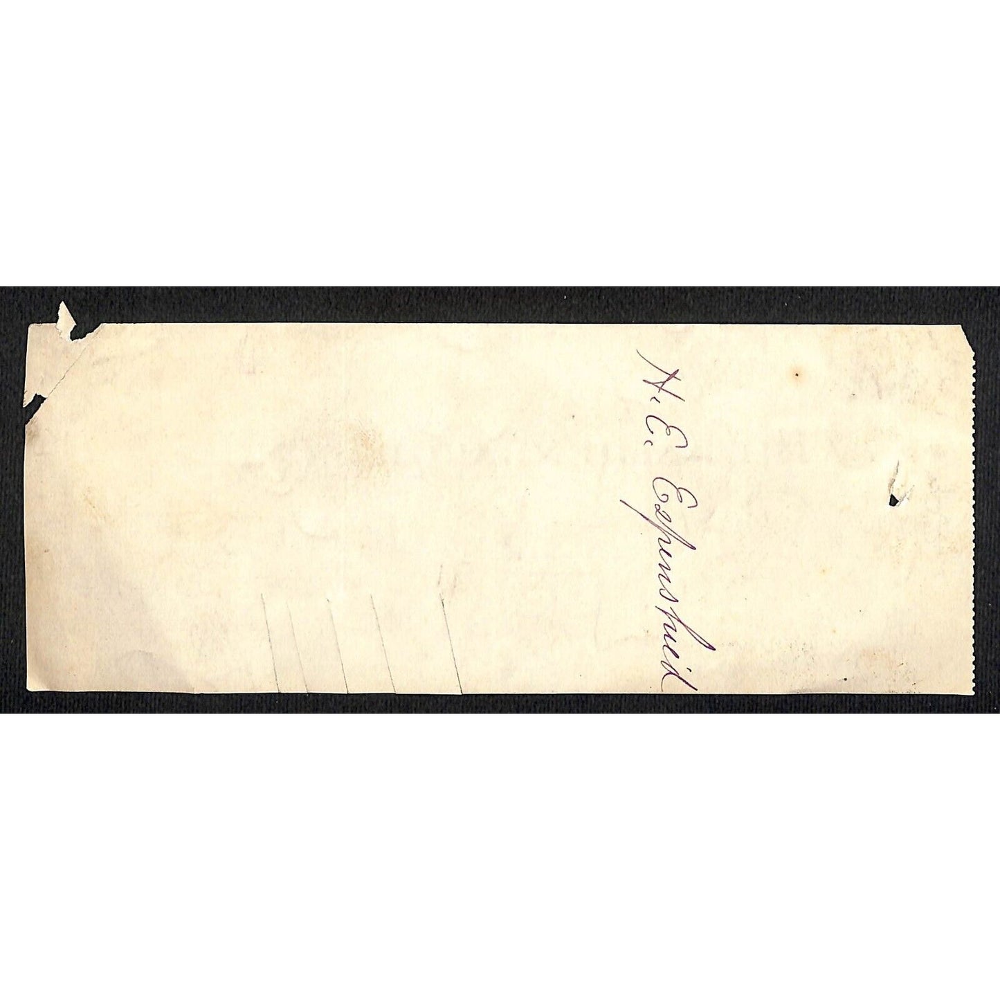 Kaldenbaugh Bank New Philadelphia, OH 1892 Bank Check "H.E. Espenshied"