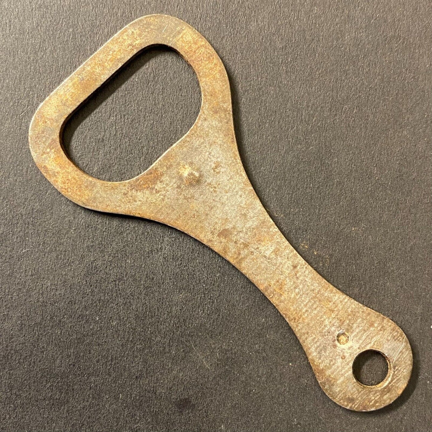 "Silver King Fizz" All Orange Vintage Steel Bottle Opener 3" c1930's Very Scarce
