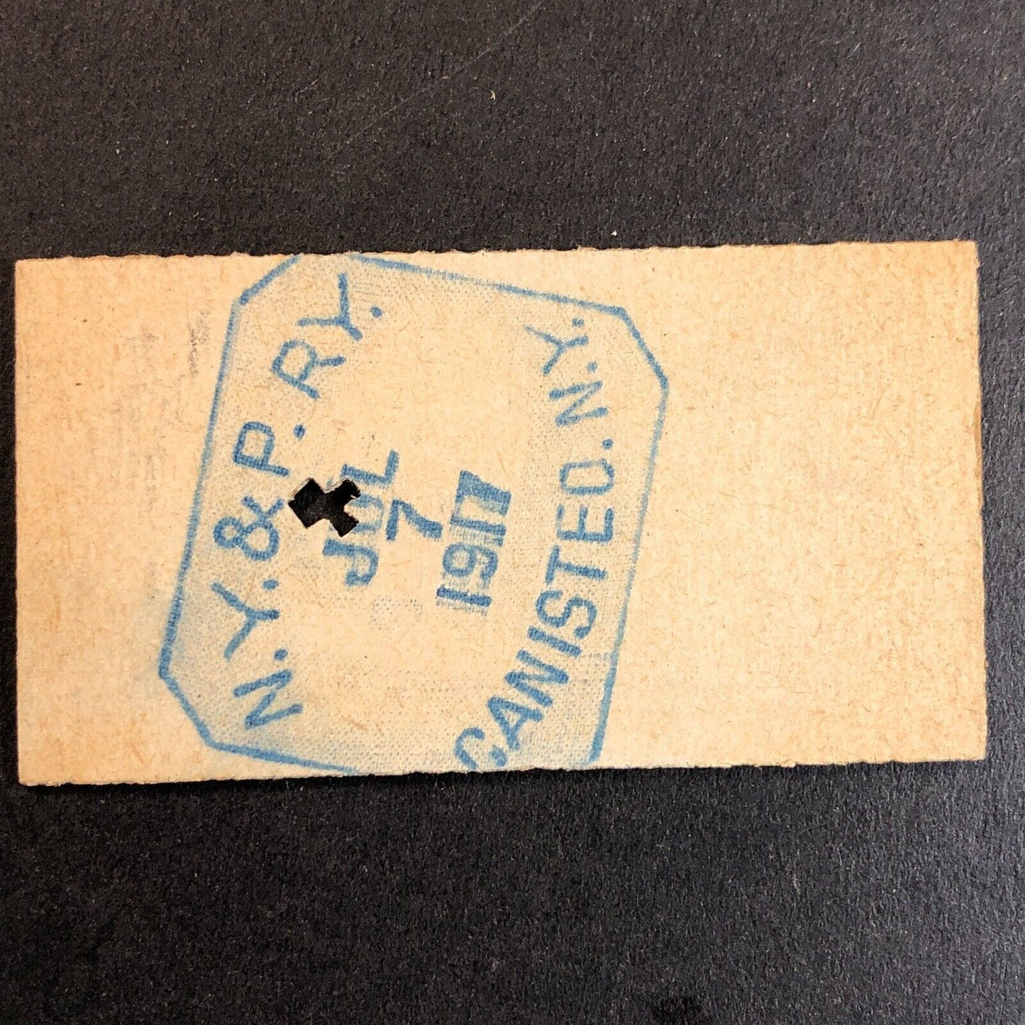 New York & Pennsylvania Railroad July 7 1917 Whitesville, NY Ticket #18229