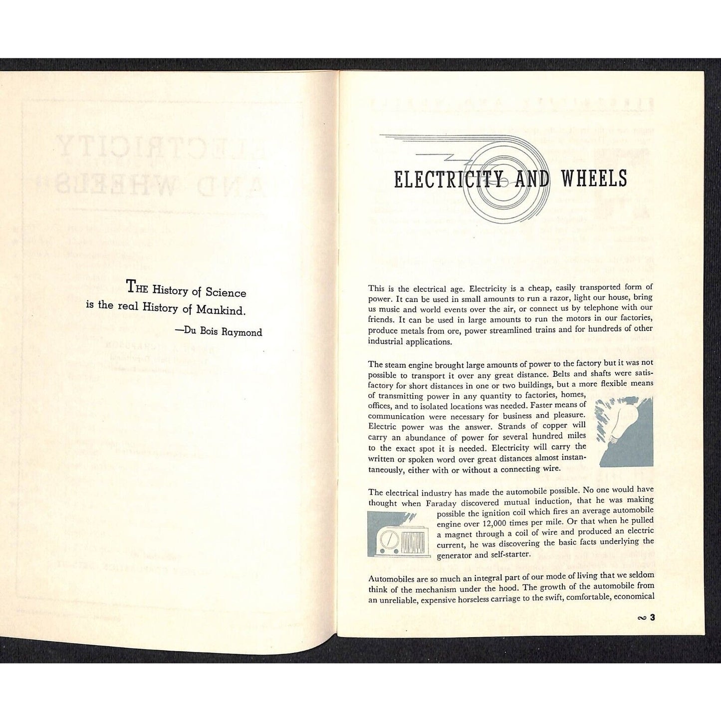 General Motors 1939 "Electricity and Wheels" Booklet 32p VGC