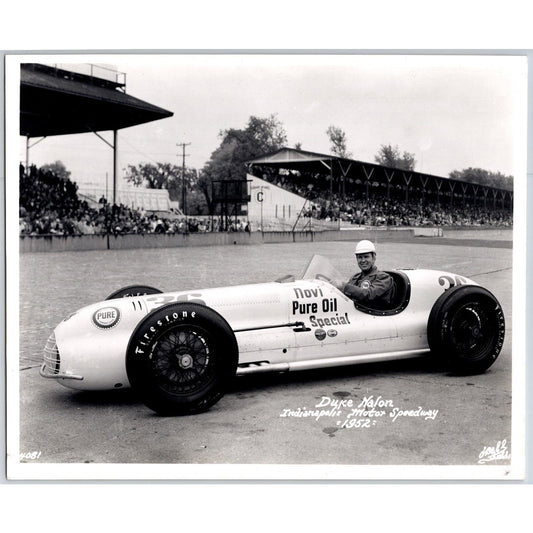 Duke Nalon IMS 1952 Auto Racing 8"x10" Photo VGC Stamped O'Dell-Shields