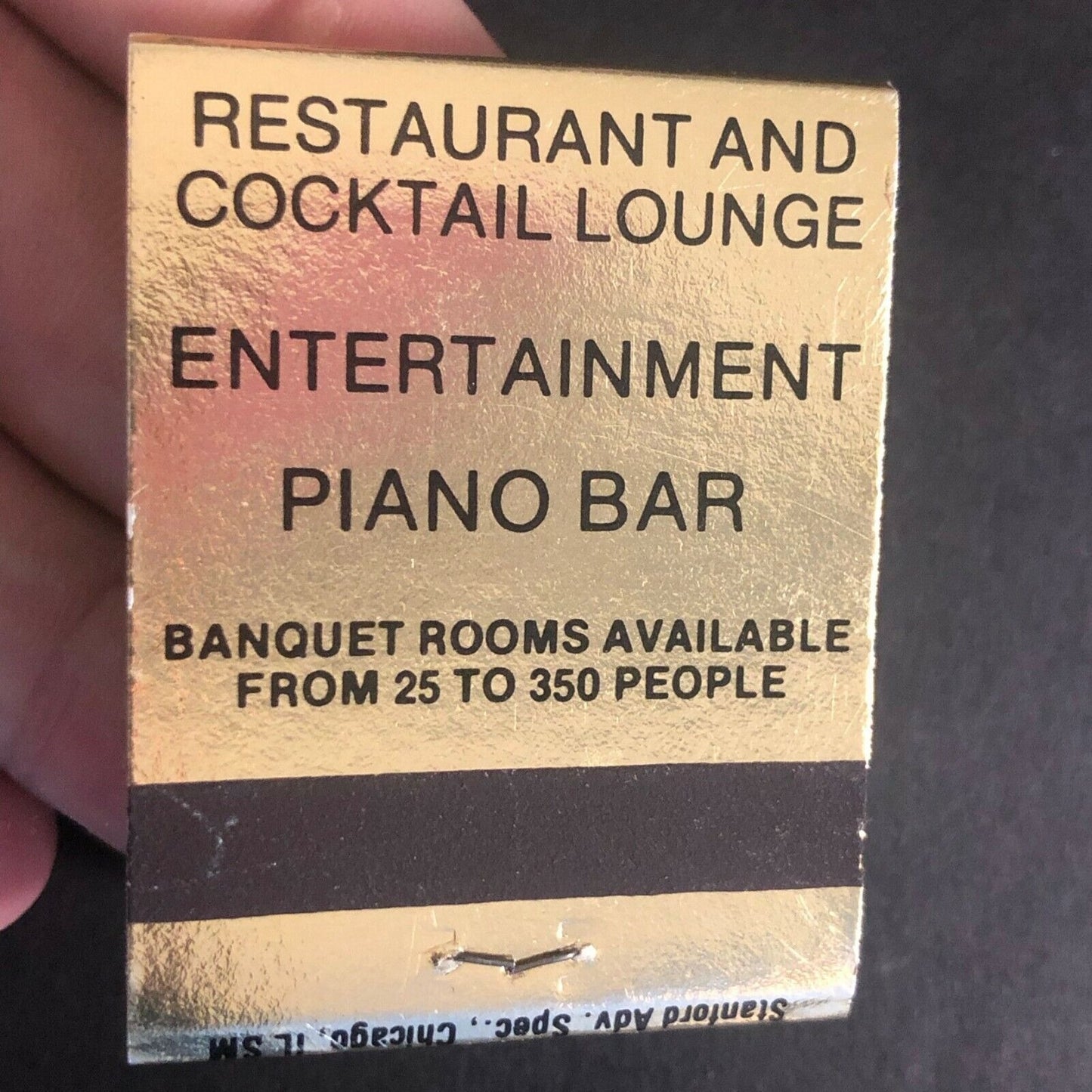 Elk Grove Village, ILL Golden Lance Restaurant c1970's-80's Full Matchbook