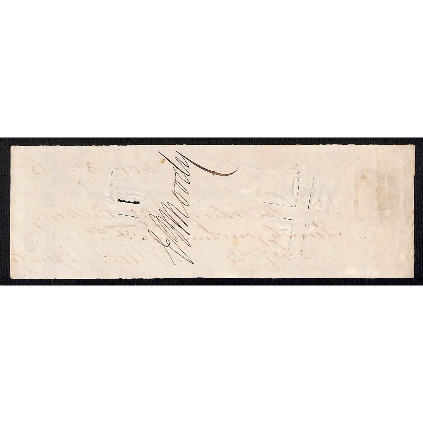 Mercer & Antelo Farmers and Mechanics Bank Phila. 1863 Bank Check - Underprint