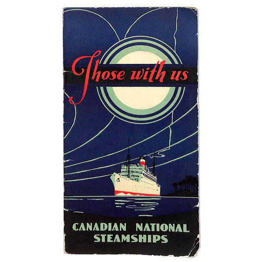 Canadian National Steamships R.M.S. Lady Hawkins 1938 Passenger List Booklet