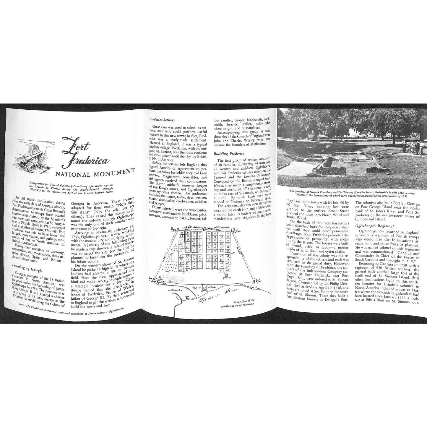 Fort Frederica National Monument Georgia Brochure 1967 Reprint