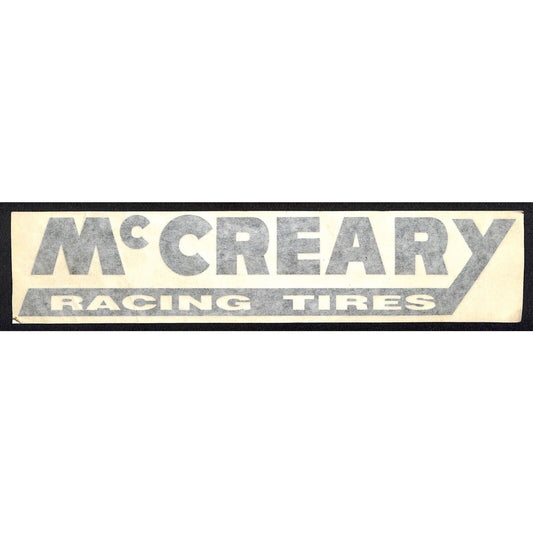 McCreary Racing Tires Decal Sticker c1970's-80's 2 3/8" x 11" VGC Scarce