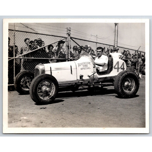 Emil Andres c1940's Auto Racing Car Riverside Tire #44 Photo 4" x 5" Ed Hitze