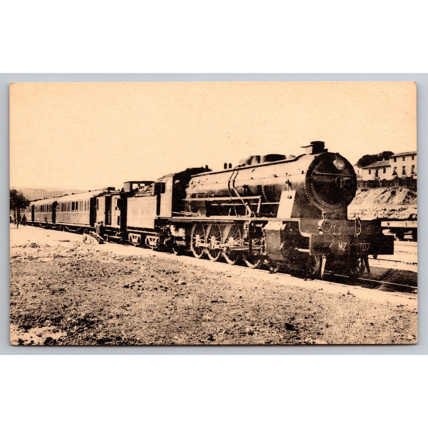 French Railroad RPPC* Postcard Machine 1707 Series 1701-1775 c1900 H.M.P.