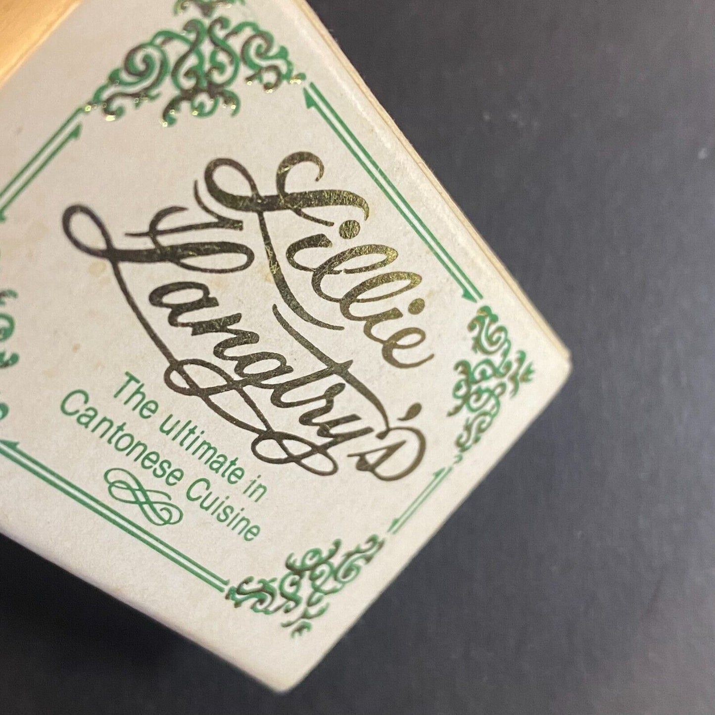 Lillie Langtry's Cantonese Restaurant Golden Nugget Las Vegas Vintage Matchbox