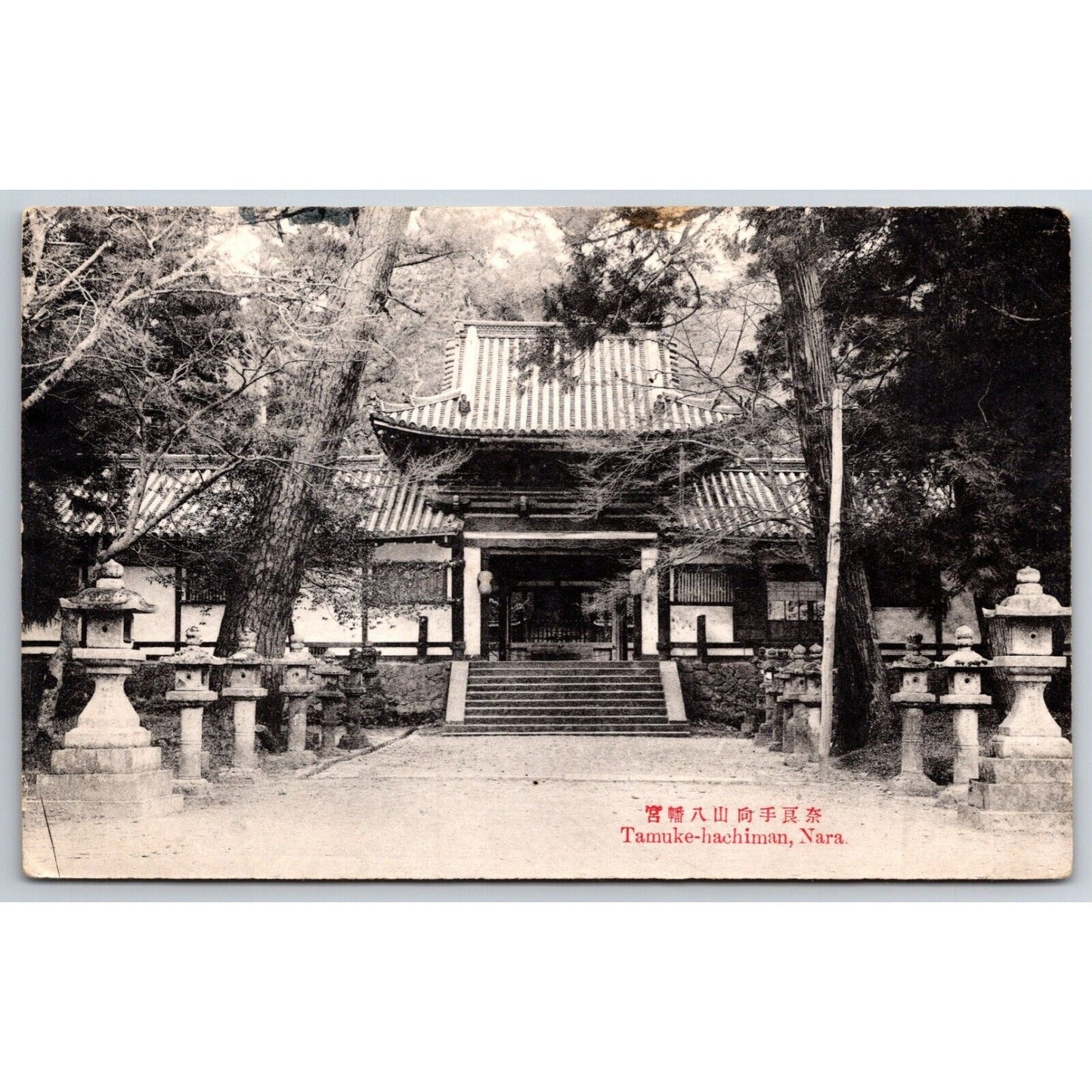 Tamuke-hachiman, Nara Japanese Postcard Tinted RPPC* c1910-20'sVGC
