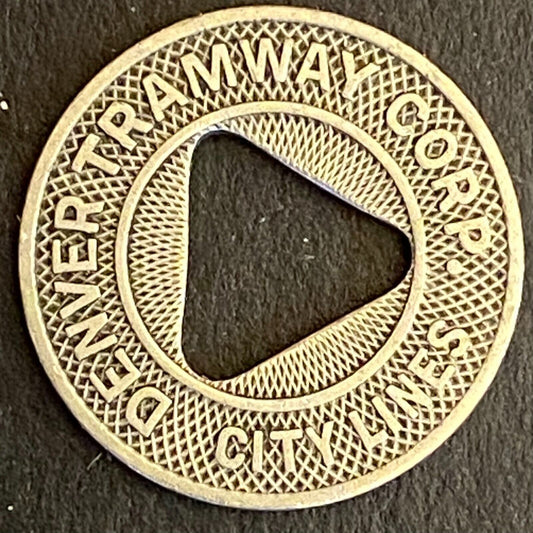 Denver Tramway Corp City Lines G/F One City Fare Transit Token 16mm (#5)