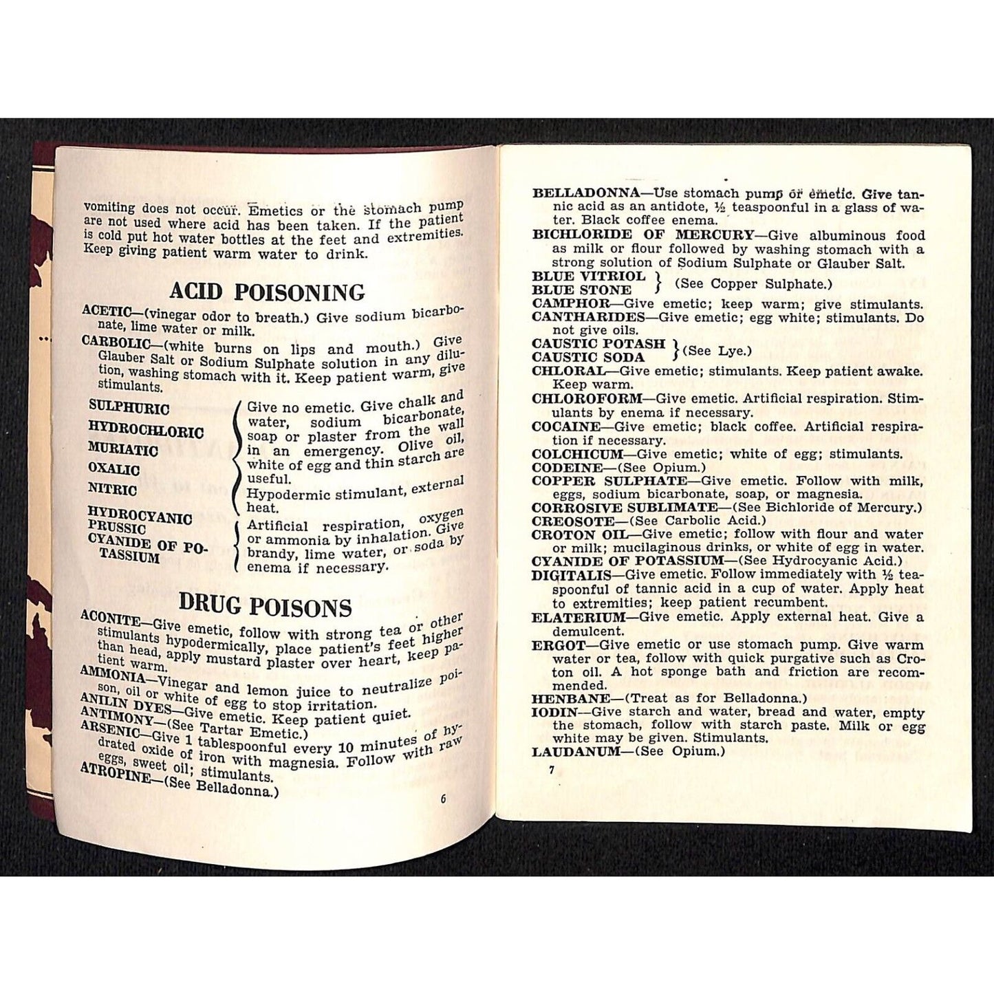 1930 McKesson's "First Aid in Emergencies" Booklet 79pp VGC
