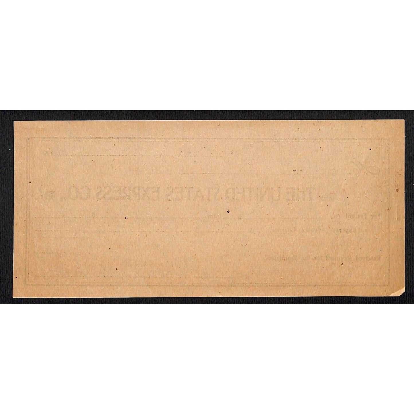 United States Express Co. 1900 1904 Waybill / Freight Payment Receipt