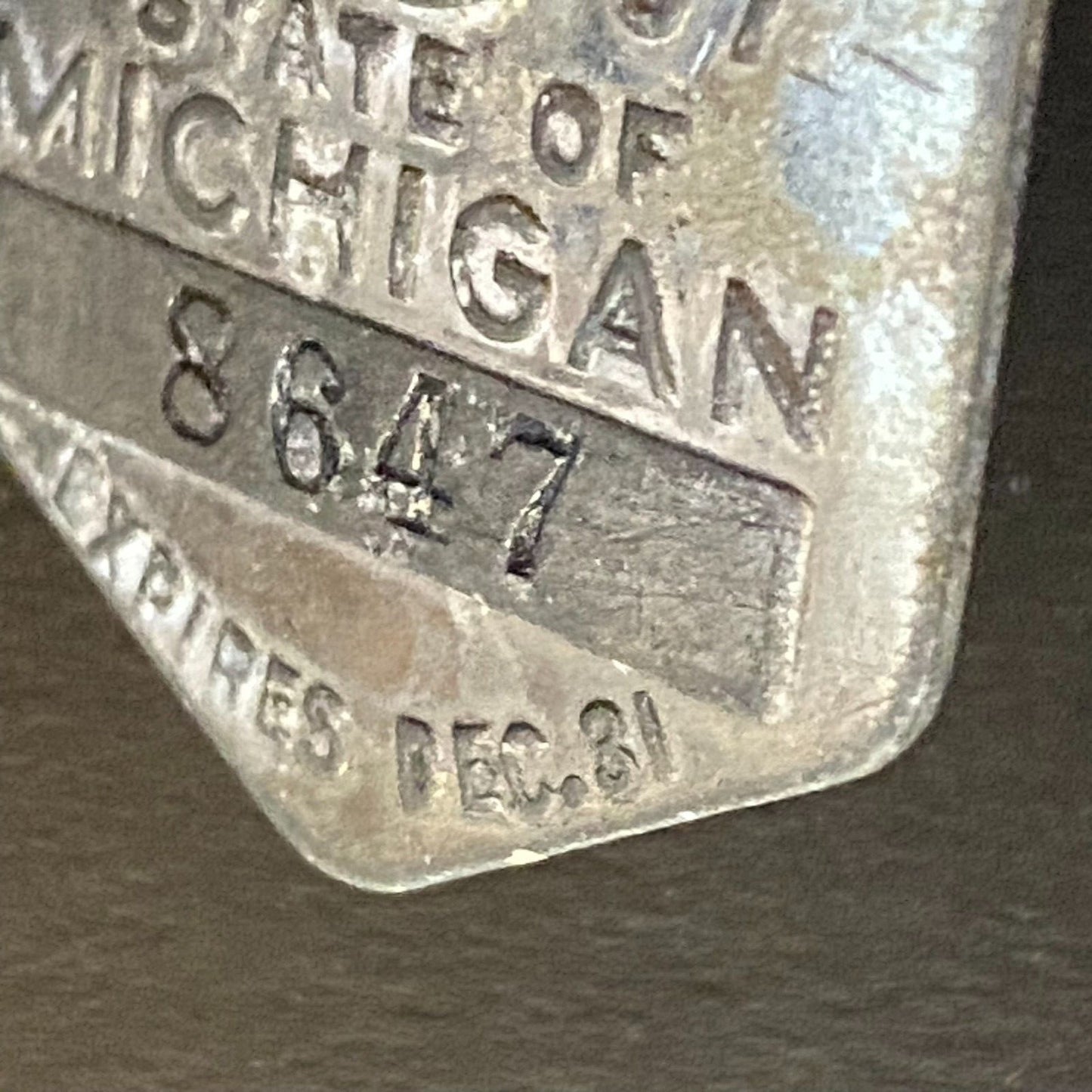 1937 Michigan Registered Chauffeur Badge Metal Pin Back Driver #8647