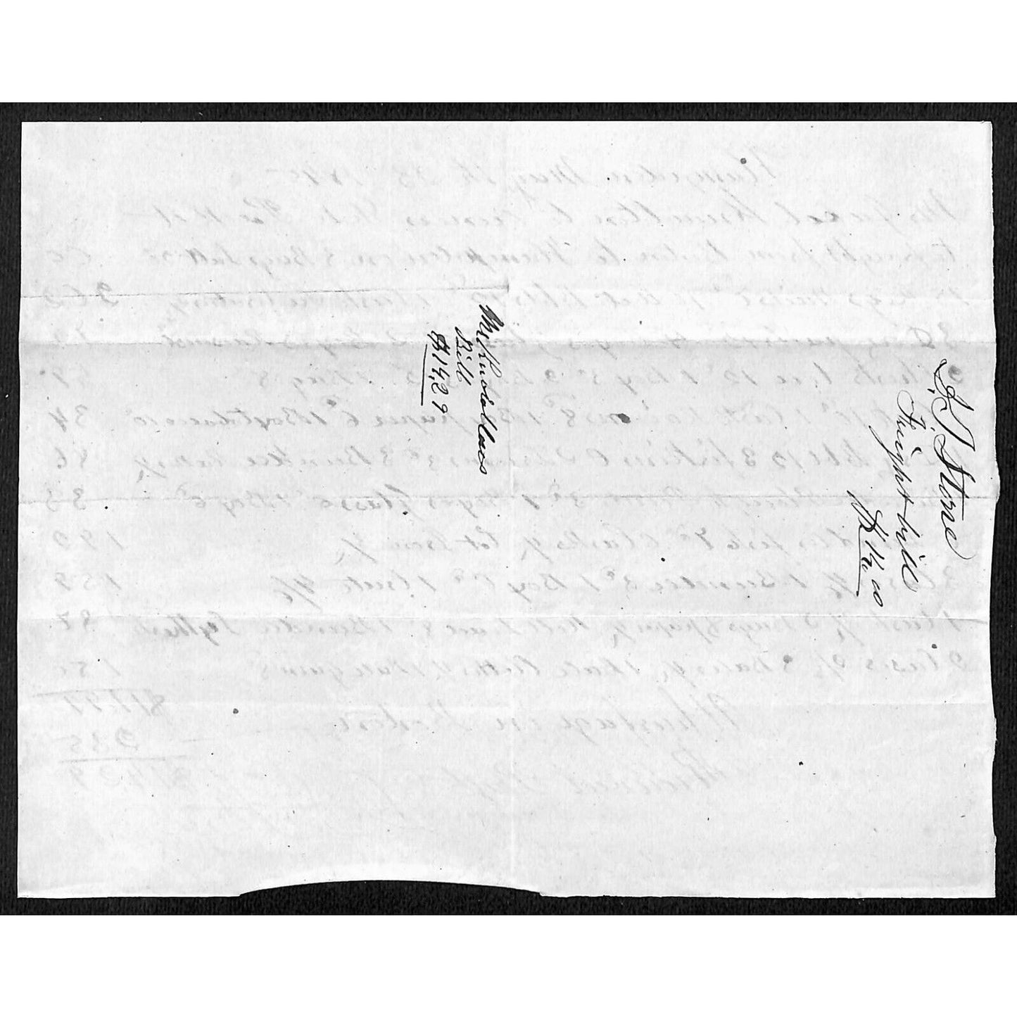 1845 J. Knowlton* Newburgh ME, Freight Goods Shipped Boston to Hampton D S Stone