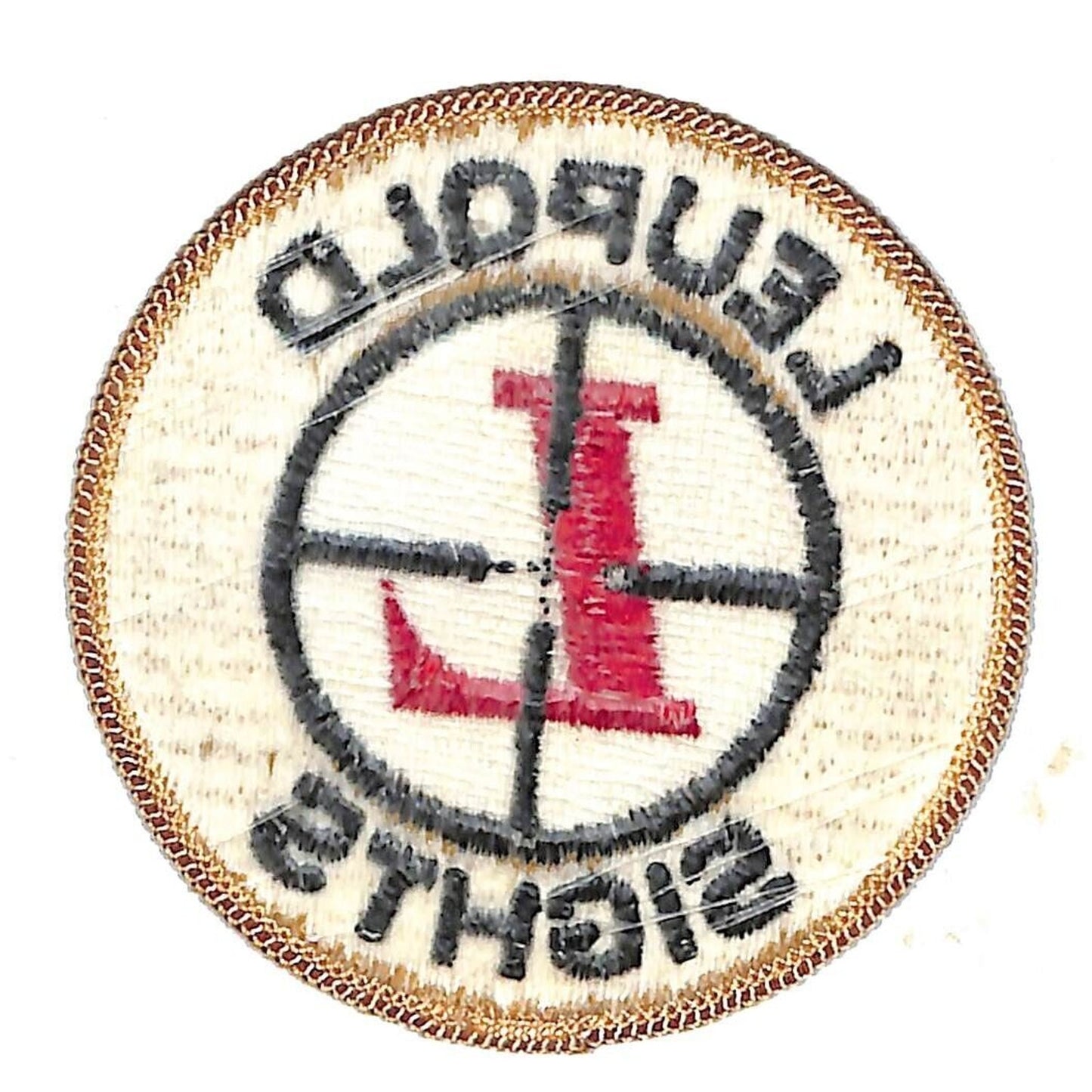 Leupold Sights Vintage Embroidered Patch 3" c1970's-80s Scarce Crosshair