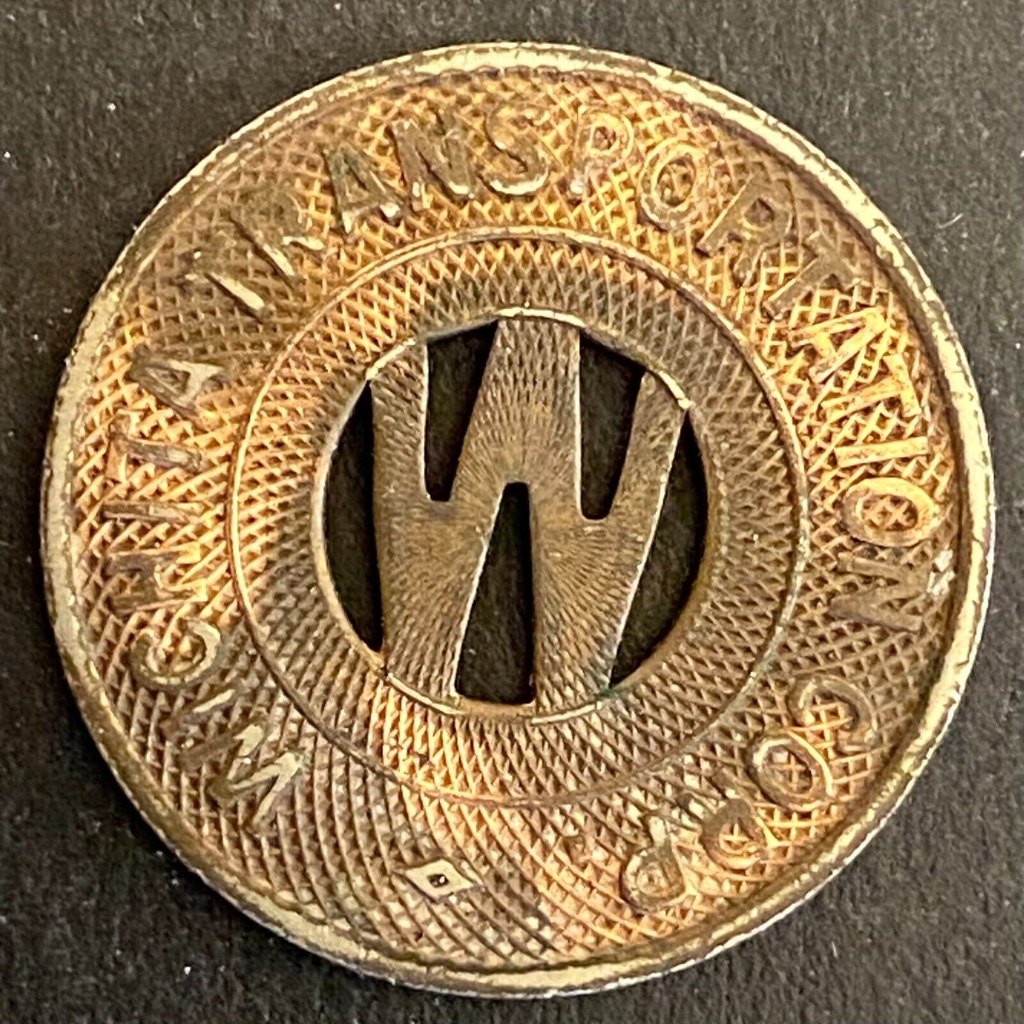 Wichita Transportation Corp. G/F One Fare Transit Token 23mm