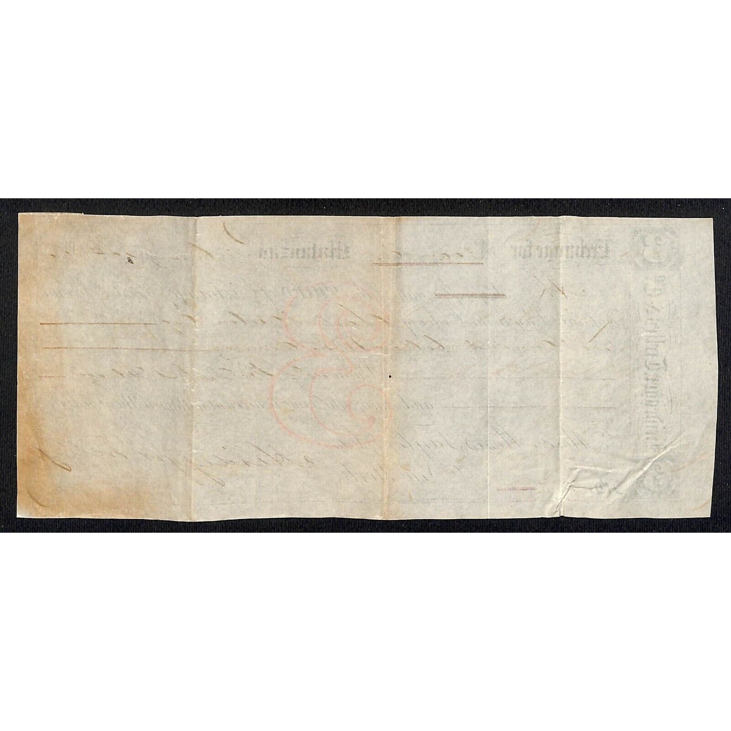 1874 "Third of Exchange" Certifictae $200 - Heidegger Trelles & Co. Matanzas