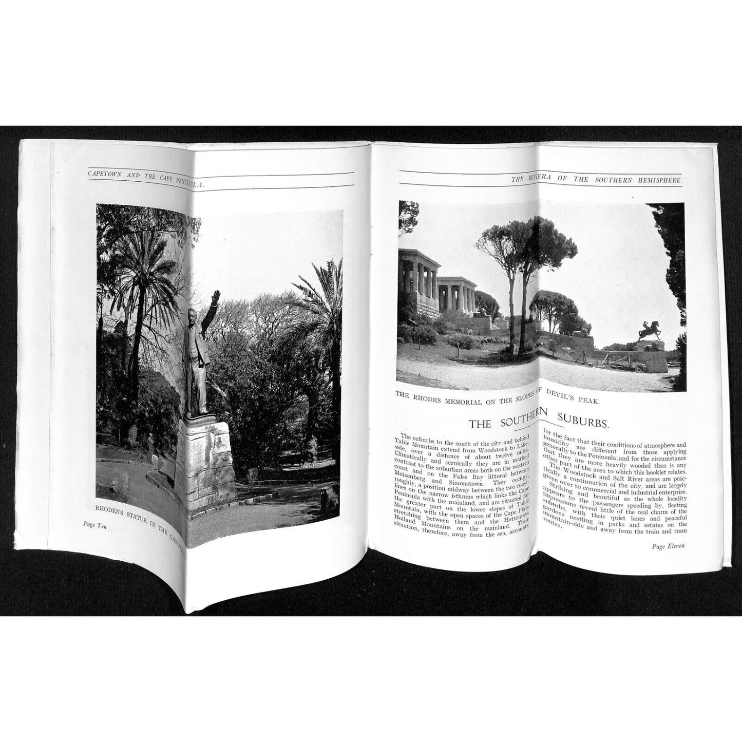 1930 Capetown & The Cape Peninsula Pictorial Travel Brochure w/ RR Map 32pp