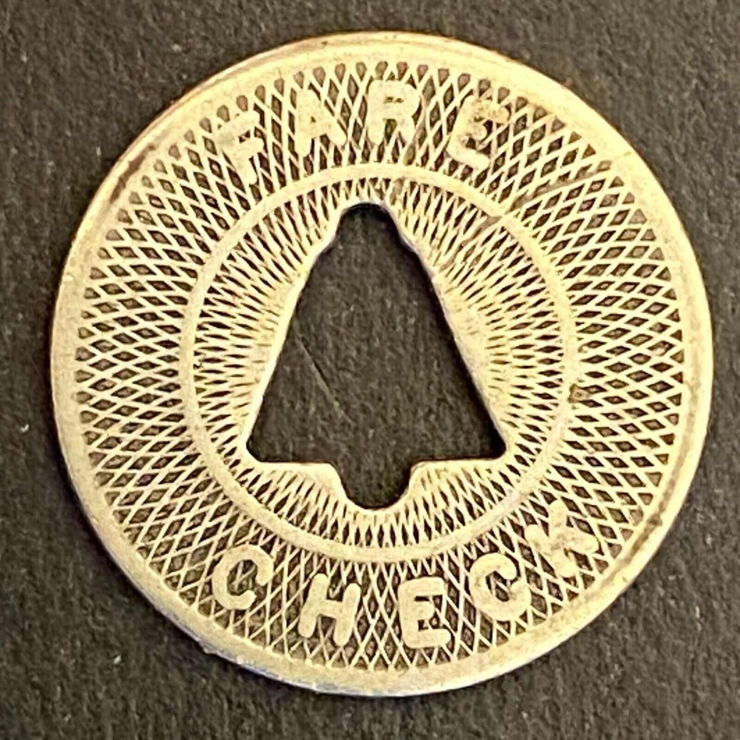 Lehigh Valley Transit Co (Allentown, PA) "Fare Check" Transit Token 16mm (#2)