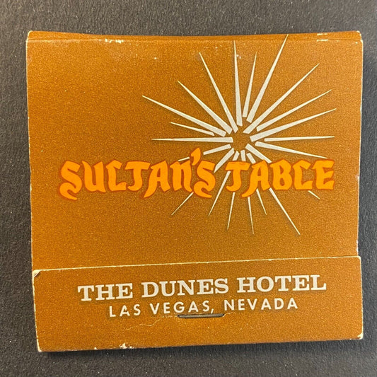 Dunes Hotel Vegas c1974-79 "Sultan's Table" Full Matchbook VGC