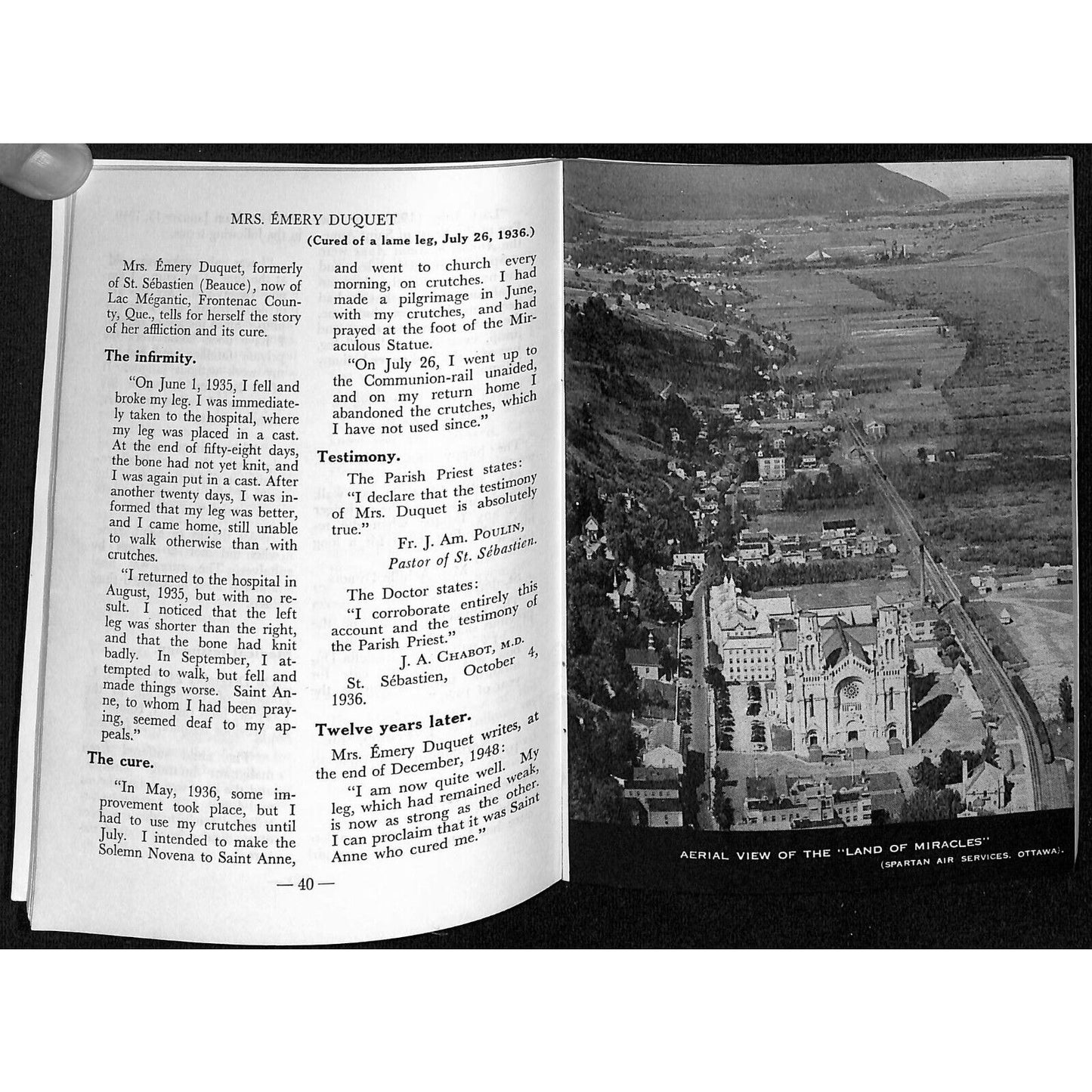Eugene Lefebvre Sainte Anne de Beaupre "Land of Miracles" Booklet 96+pp c1951