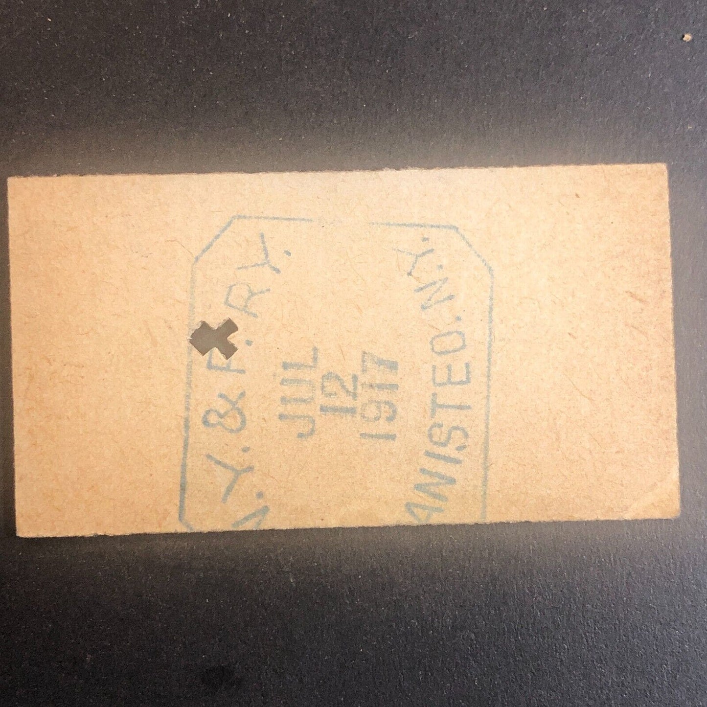 New York & Pennsylvania Railroad July 12 1917 Greenwood, NY Ticket #53534