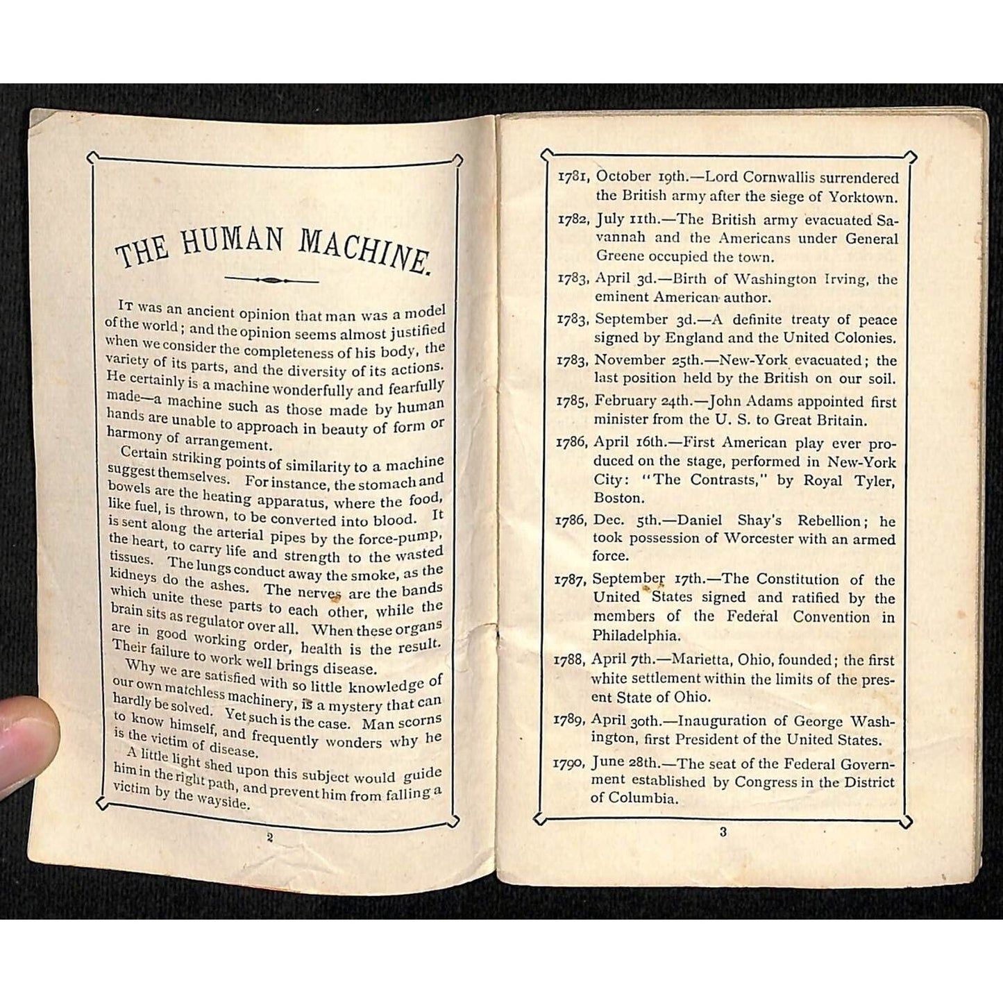 1876 Tarrant & Co. "A Hundred Years of American History" Timeline Booklet 25pp