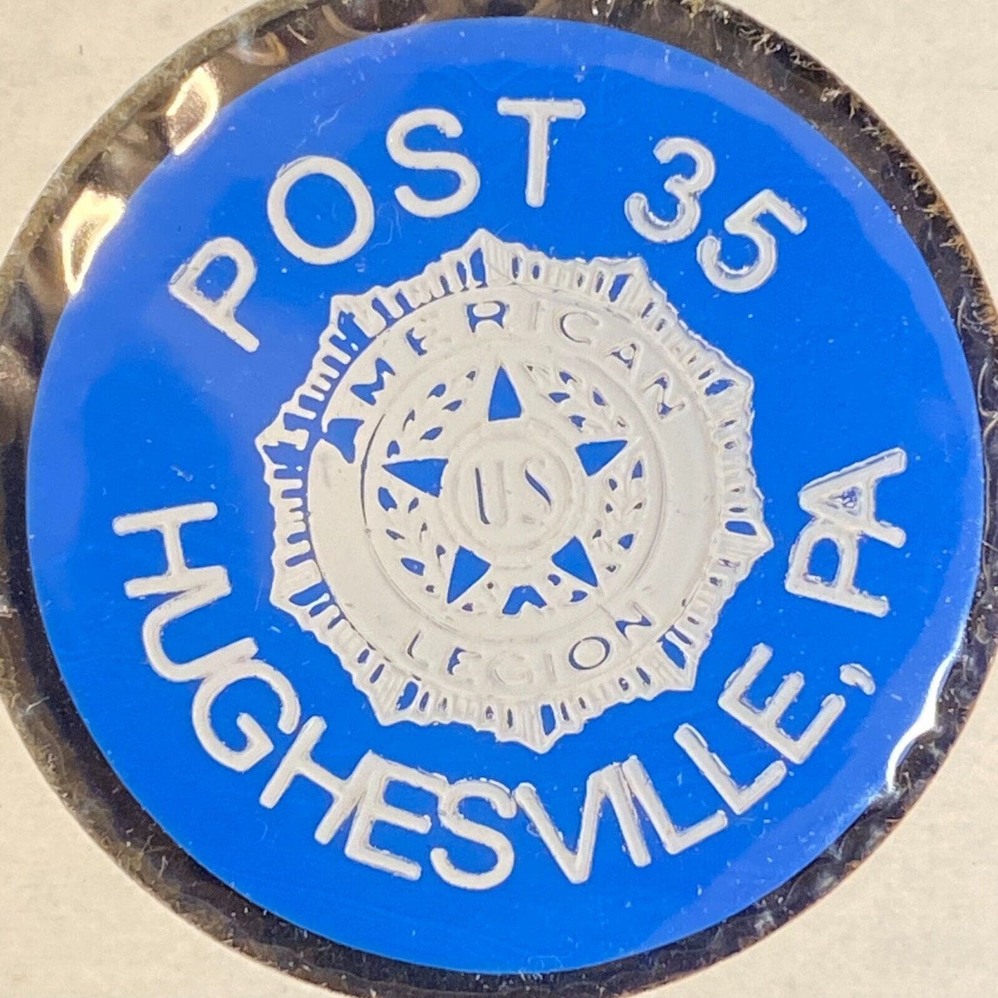 Hughesville, PA American Legion Post 35 c1970's-80's Plastic G/F One Beer Token