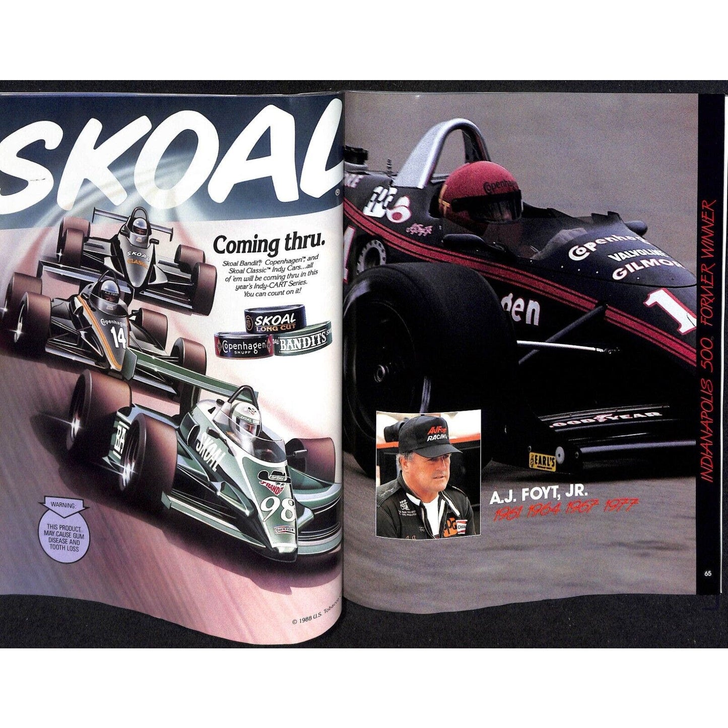 1989 Indianapolis 500 Program Racing VGC 190pp 1lb 6oz