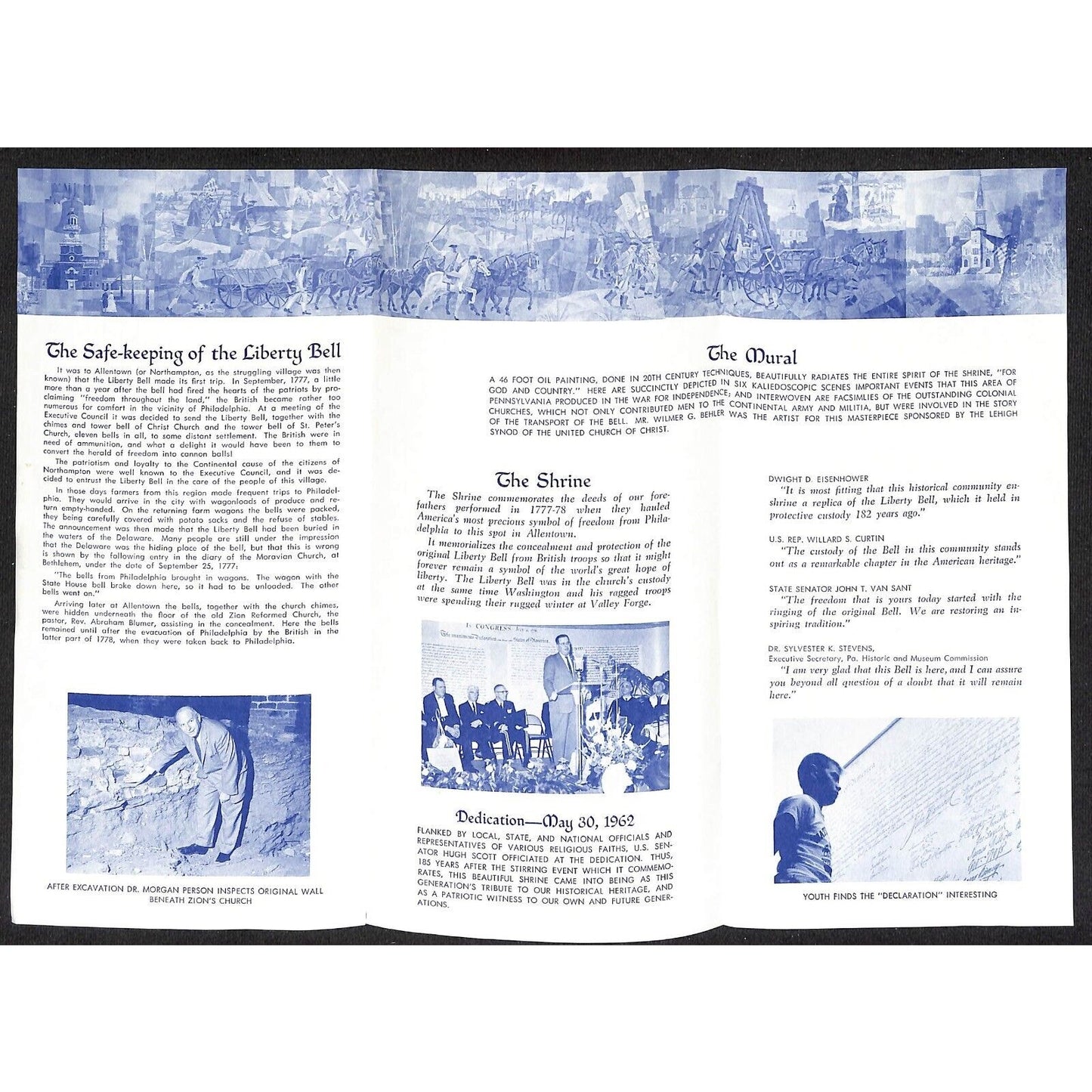 Liberty Bell Shrine of Allentown c1970 Travel Brochure VGC