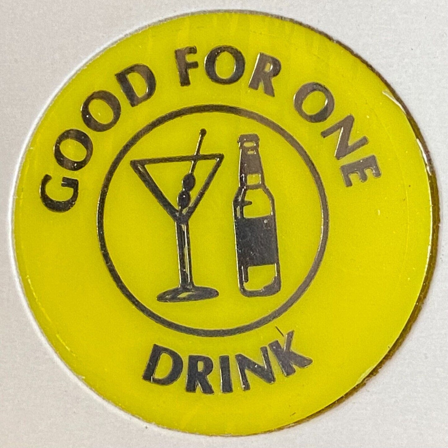 McDonald, PA American Legion Club 485 c1980's Plastic Token "G/F One Drink"