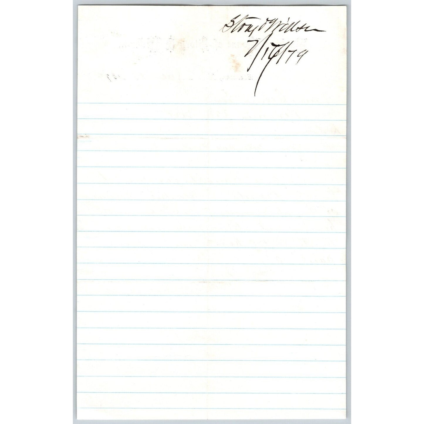 Banking House of Story & Nelson Bozeman, MT 7/15 1879 Letterhead Henry Elling*