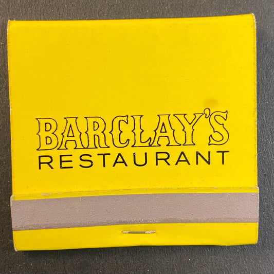 Barclay's Restaurant Portland, OR - Salem Freeway Full Matchbook c1965-73 Scarce