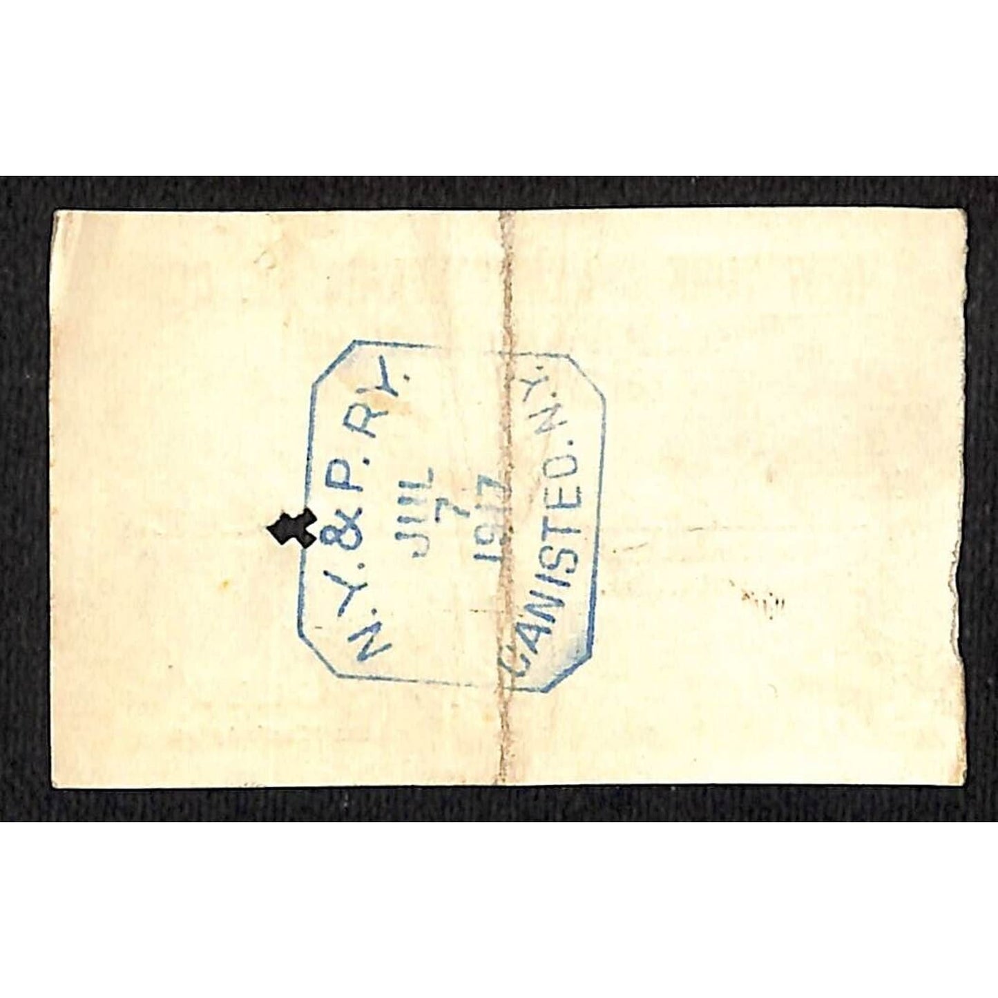 New York & Pennsylvania Railroad RY July 7 1917 Whitesville Ticket #5222